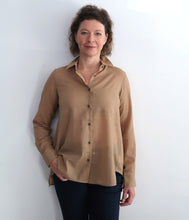 Load the image into the gallery viewer, Lareida organza cotton mix blouse Lenon