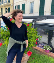 Load the image into the gallery viewer, WLNS Cashmere V-Neck Sweater