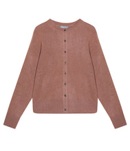 Load the image into the gallery viewer, Esisto Kaschmir Strickjacke Rundhalsausschnitt Langarm