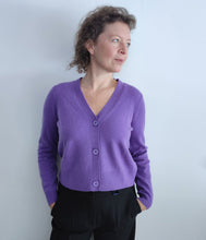 Load the image into the gallery viewer, Esisto cashmere cardigan V-neck long sleeve