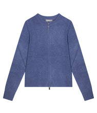Laden Sie das Bild in den Galerie-Viewer, Esisto Kaschmir Strickjacke Zip Rundhalsausschnitt Langarm