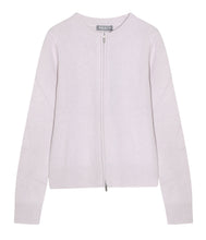 Laden Sie das Bild in den Galerie-Viewer, Esisto Kaschmir Strickjacke Zip Rundhalsausschnitt Langarm