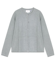 Load the image into the gallery viewer, Les tricots de Léa Wolle-Kaschmir Strickjacke Gigy Rundhals-Ausschnitt