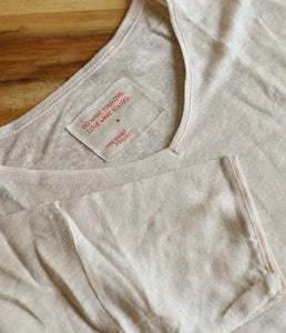 The Shirt Project Leinen Shirt V-Ausschnitt Halbarm