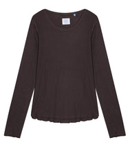 Load the image into the gallery viewer, The Shirt Project Lyocell-Baumwoll-Mix Rippen Shirt Rundhalsausschnitt Langarm