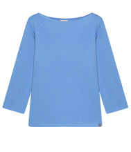 Load the image into the gallery viewer, The Shirt Project Organic cotton-modal-mix shirt boat neck 3/4 sleeve