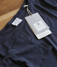 Load the image into the gallery viewer, The Shirt Project Organic cotton-modal-mix shirt boat neck 3/4 sleeve