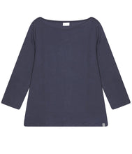 Load the image into the gallery viewer, The Shirt Project Organic cotton-modal-mix shirt boat neck 3/4 sleeve
