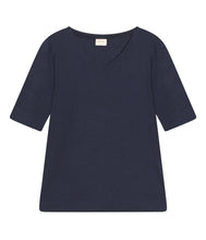 Load the image into the gallery viewer, The Shirt Project Organic cotton-modal-mix shirt V-neck half-sleeve