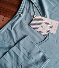 Load the image into the gallery viewer, The Shirt Project Organic cotton-modal-mix shirt V-neck half-sleeve