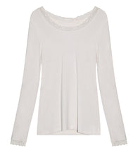 Laden Sie das Bild in den Galerie-Viewer, The Shirt Project Viskose-Mix Shirt mit Spitze Langarm