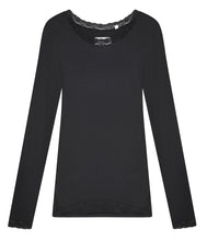 Laden Sie das Bild in den Galerie-Viewer, The Shirt Project Viskose-Mix Shirt mit Spitze Langarm