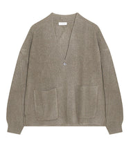 Load the image into the gallery viewer, engage recycled Kaschmir Strickjacke Strukturstrick