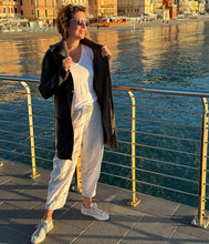 Load the image into the gallery viewer, engage recycled Kaschmir Strick Mantel mit Kapuze