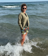 Load the image into the gallery viewer, engage recycled Kaschmir Strickjacke Strukturstrick