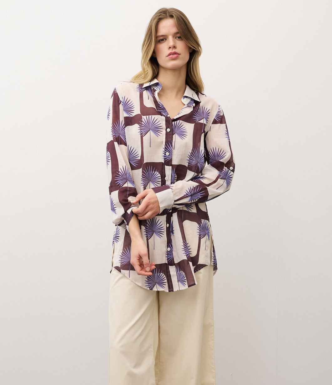 0039Italy Cotton Batiste Tunic Taya