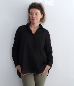 Lis Lareida Organza Baumwoll-Mix Bluse Lenon