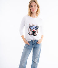 Load the image into the gallery viewer, Railin viscose mix shirt Art Edition Lilli Grill round neckline long sleeve
