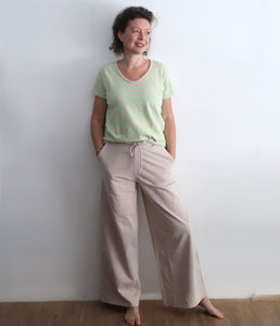 The Shirt Project Organic cotton shirt V-neck short sleeve