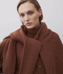 0039Italy cashmere-wool blend cardigan Giulia round neckline