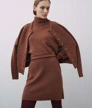 Load the image into the gallery viewer, 0039Italy cashmere-wool blend cardigan Giulia round neckline
