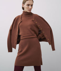 0039Italy cashmere-wool blend cardigan Giulia round neckline