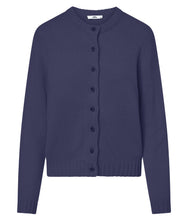 Load the image into the gallery viewer, 0039Italy cashmere-wool blend cardigan Giulia round neckline
