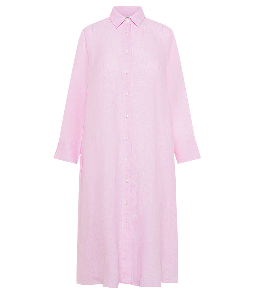 0039Italy linen dress Lina 3/4 sleeve