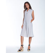 Load the image into the gallery viewer, 0039Italy linen dress Lina sleeveless
