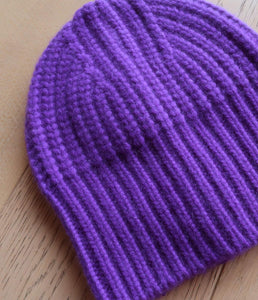 Esisto cashmere rib knit hat