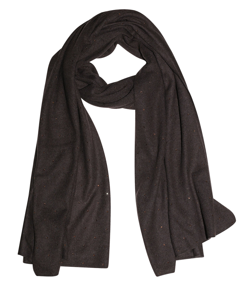 Esisto cashmere scarf with gemstones