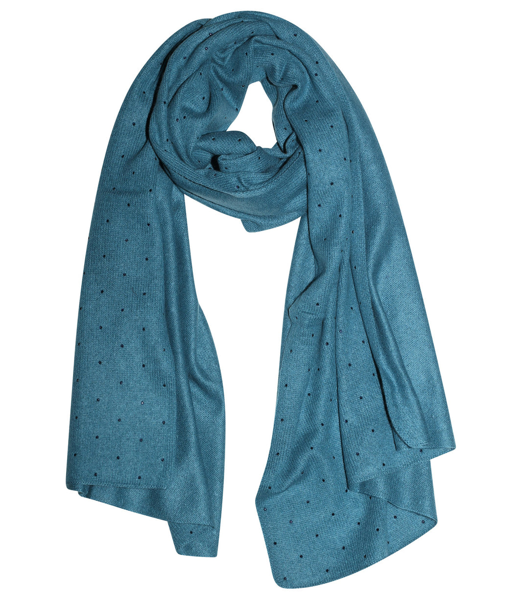 Esisto cashmere scarf with gemstones