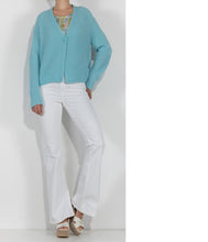 Load the image into the gallery viewer, Esisto cashmere-silk cardigan V-neck

