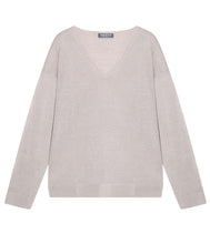 Load the image into the gallery viewer, Esisto linen-viscose mix jumper V-neck long sleeve
