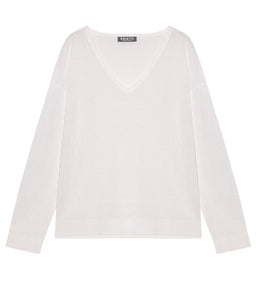 Esisto linen-viscose mix jumper V-neck long sleeve