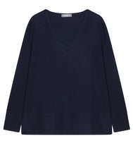 Load the image into the gallery viewer, Esisto summer cashmere jumper V-neck long sleeve
