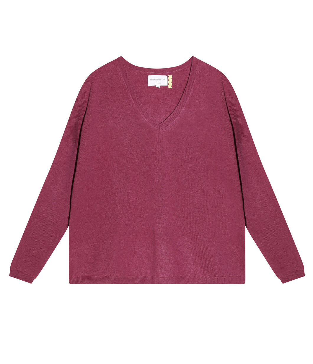 Les tricots de Léa Cashmere Sweater Monjako V-neck