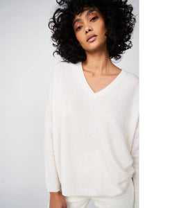 Les tricots de Léa Cashmere Sweater Monjako V-neck