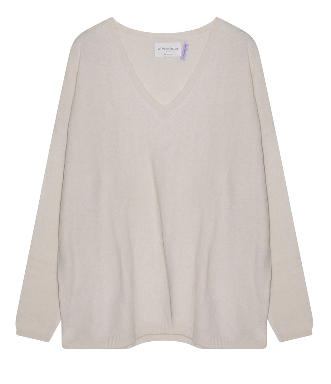 Les tricots de Léa Cashmere Sweater Monjako V-neck