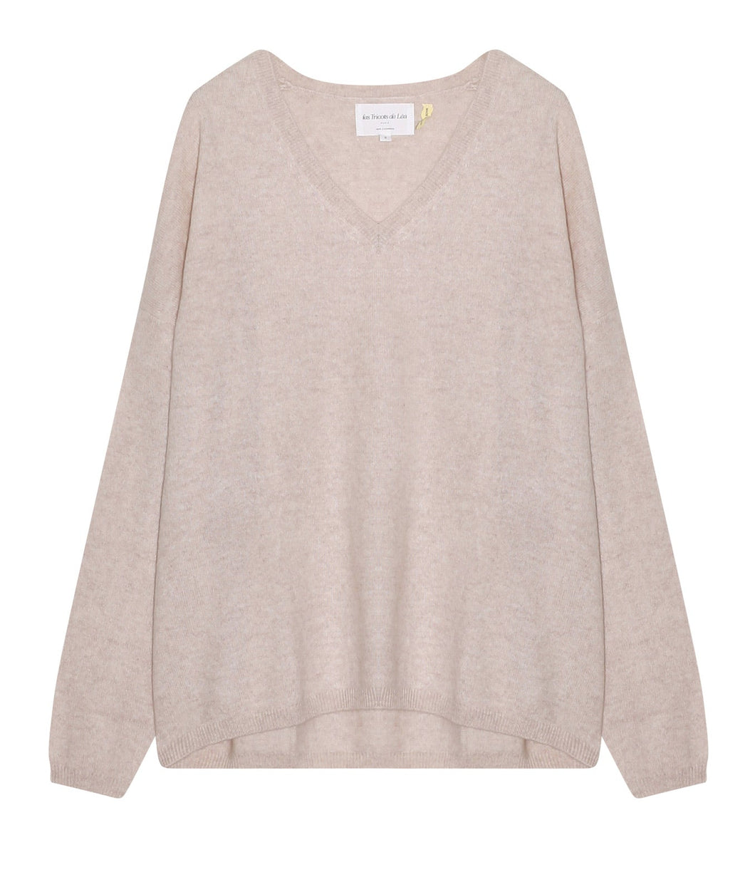 Les tricots de Léa Cashmere Sweater Monjako V-neck