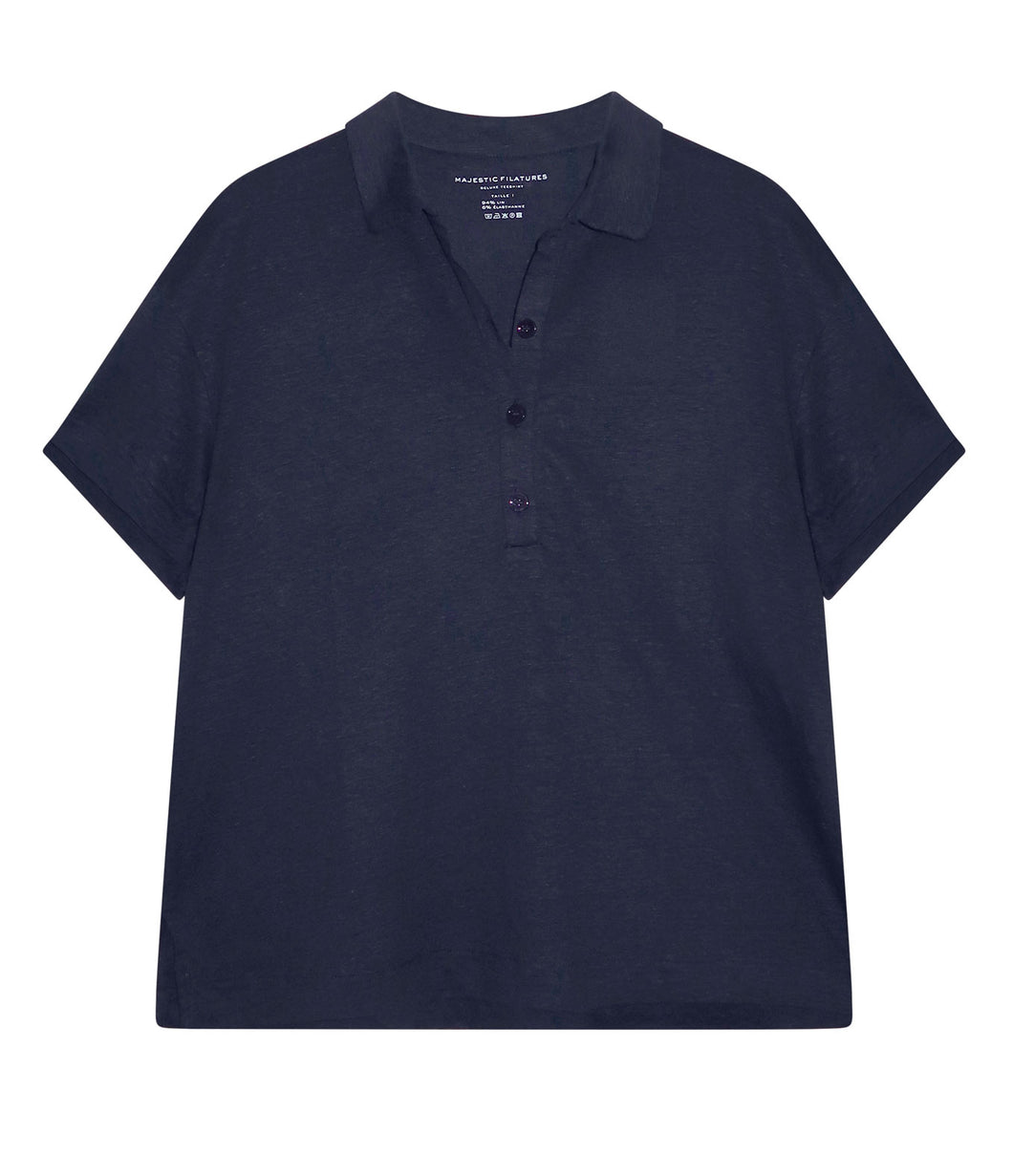 Majestic Filatures Linen Mix Polo