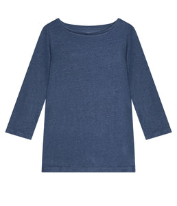 Majestic Filatures linen mix shirt boat neck