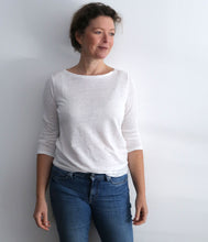 Load the image into the gallery viewer, Majestic Filatures linen mix shirt boat neck
