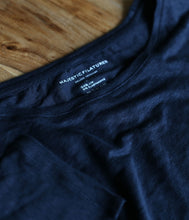 Load the image into the gallery viewer, Majestic Filatures linen mix shirt boat neckline wide shape
