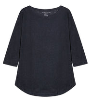 Load the image into the gallery viewer, Majestic Filatures linen mix shirt boat neckline wide shape

