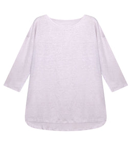 Majestic Filatures linen mix shirt boat neckline wide shape