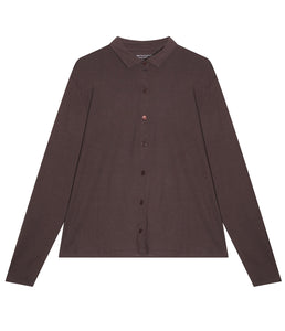 Majestic Filatures Viskose-Mix Blusen Shirt Reverskragen Langarm