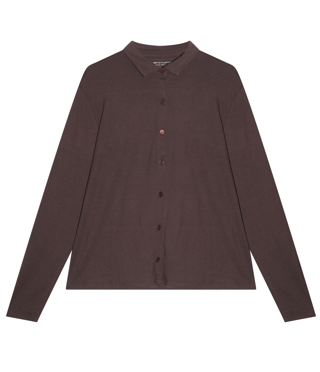 Majestic Filatures Viskose-Mix Blusen Shirt Reverskragen Langarm