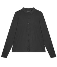 Laden Sie das Bild in den Galerie-Viewer, Majestic Filatures Viskose-Mix Blusen Shirt Reverskragen Langarm
