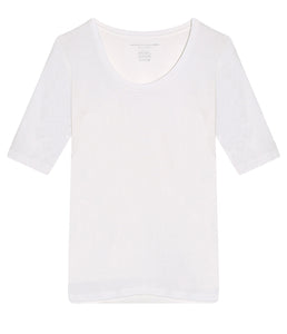 Majestic Filatures Viskose-Mix Shirt Rundhals Halbarm